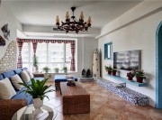 舒適的地中海風(fēng)格120平米復(fù)式客廳吊頂裝修效果圖 舒適的地中海風(fēng)格120平米復(fù)式客廳吊頂裝修效果圖