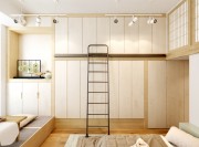 怡然自得的日式風格40平米一居室臥室衣柜裝修效果圖 怡然自得的日式風格40平米一居室臥室衣柜裝修效果圖