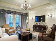 寬敞自然美式風(fēng)格130平米四居室客廳電視背景墻裝修效果圖 寬敞自然美式風(fēng)格130平米四居室客廳電視背景墻裝修效果圖