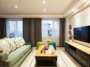 簡約田園風(fēng)格80平米小戶型客廳窗簾裝修效果圖 簡約田園風(fēng)格80平米小戶型客廳窗簾裝修效果圖