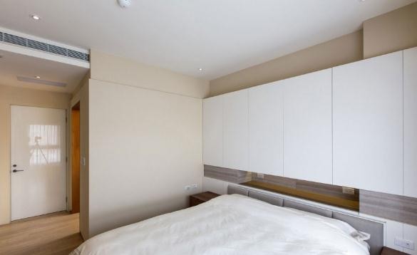 穩(wěn)重大氣日式風格110平米公寓臥室背景墻裝修效果圖