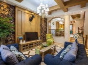 華麗的田園風(fēng)格150平米別墅客廳裝修效果圖 華麗的田園風(fēng)格150平米別墅客廳裝修效果圖