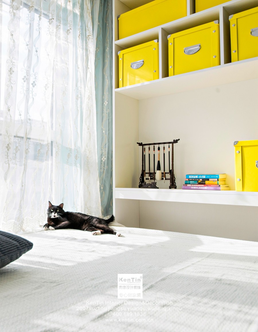 棕櫚灣美式風(fēng)格三居室裝修實景案例貓