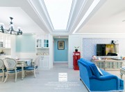 棕櫚灣美式風(fēng)格三居室裝修實景案例客餐廳