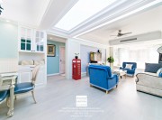 棕櫚灣美式風(fēng)格三居室裝修實景案例客餐廳