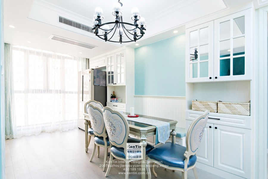 棕櫚灣美式風(fēng)格三居室裝修實景案例餐廳