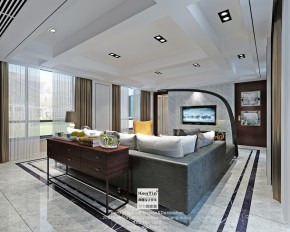 澄湖水岸現(xiàn)代簡(jiǎn)約別墅客廳裝修效果圖