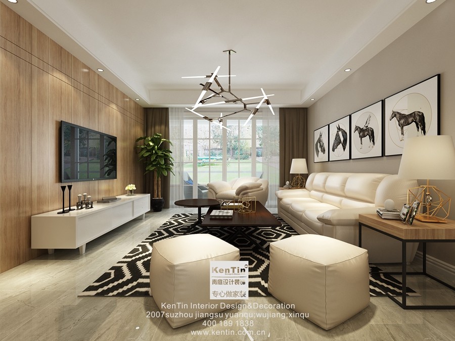 云庭城市中心現(xiàn)代簡約四居室裝修效果圖