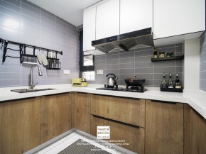 蘇胥灣現(xiàn)代輕奢風格二居室裝修實景案例