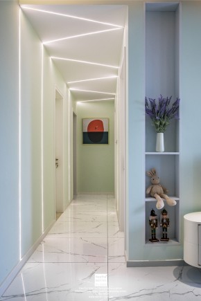 蘇胥灣現(xiàn)代輕奢風格二居室裝修實景案例