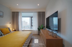 海亮長橋府現(xiàn)代簡約風格三居室臥室裝修實景案例