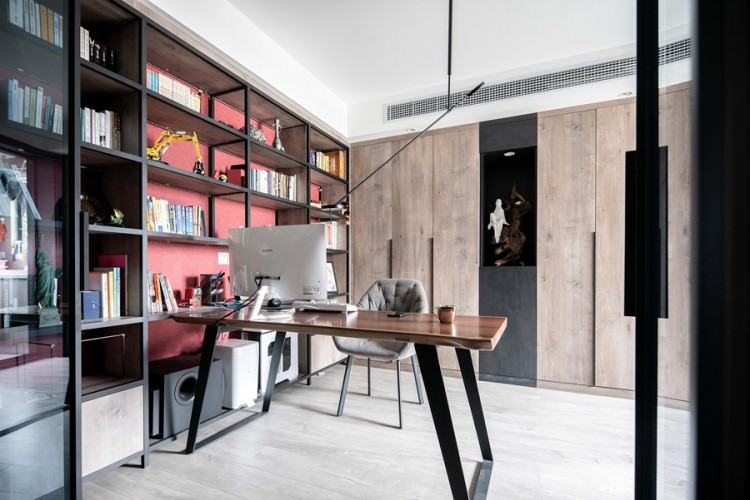 現(xiàn)代風(fēng)格三居室書(shū)房裝修效果圖