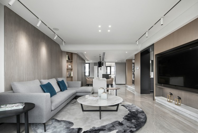 現(xiàn)代簡(jiǎn)約風(fēng)格別墅客餐裝修效果圖