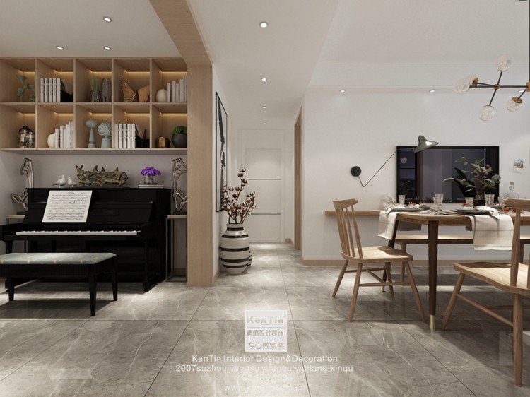 南門世家現(xiàn)代簡(jiǎn)約風(fēng)格客餐裝修效果圖